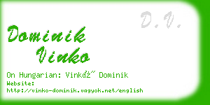 dominik vinko business card